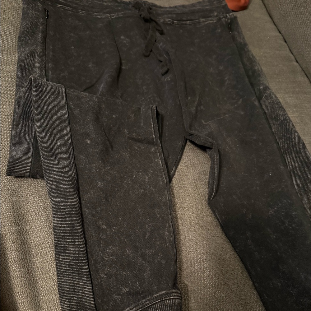 PINK Victoria's Secret Black Acid Wash Yoga Pants